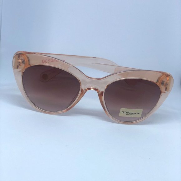 BCBGeneration Square Cat Eye Sunglasses in Blush Crystal - Picture 2 of 11
